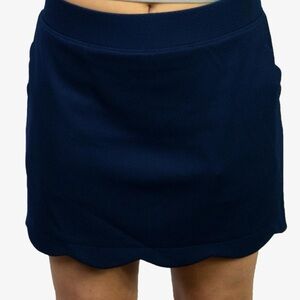 Pebble Beach Dry-Luxe Navy Blue Scalloped Golf, Tennis Skort Size Medium